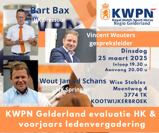 Uitnodiging voor de evaluatie van de hengstenkeuring & de algemene ledenvergadering