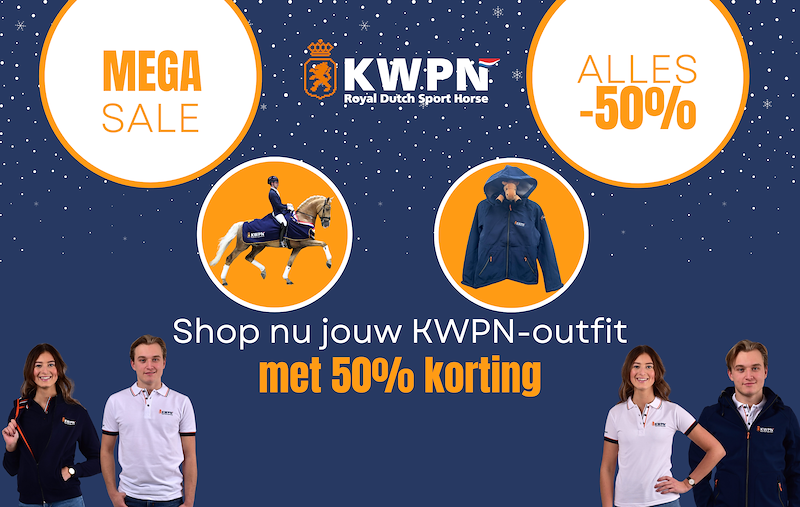 Eindejaarssale: 50% korting op KWPN-merchandise
