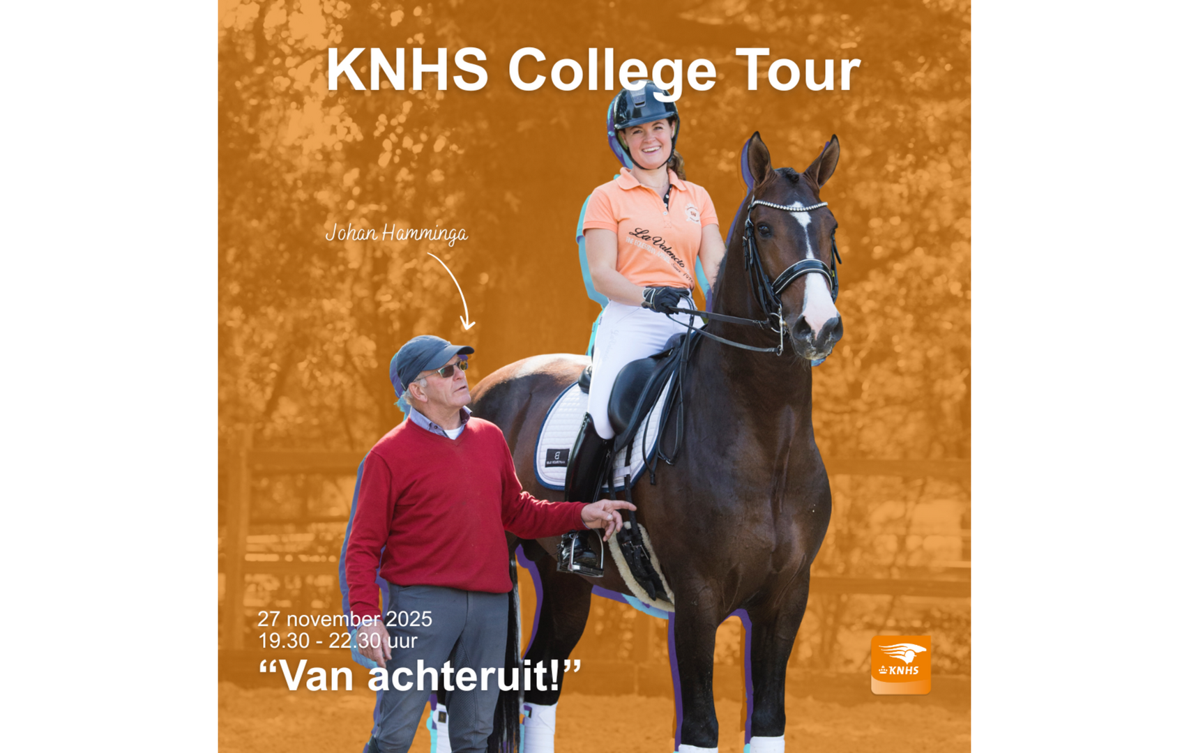 KWPN-leden korting bij KNHS College Tour met Johan Hamminga